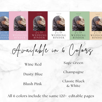 All Inclusive Day Of Wedding Binder | Editable Canva Template