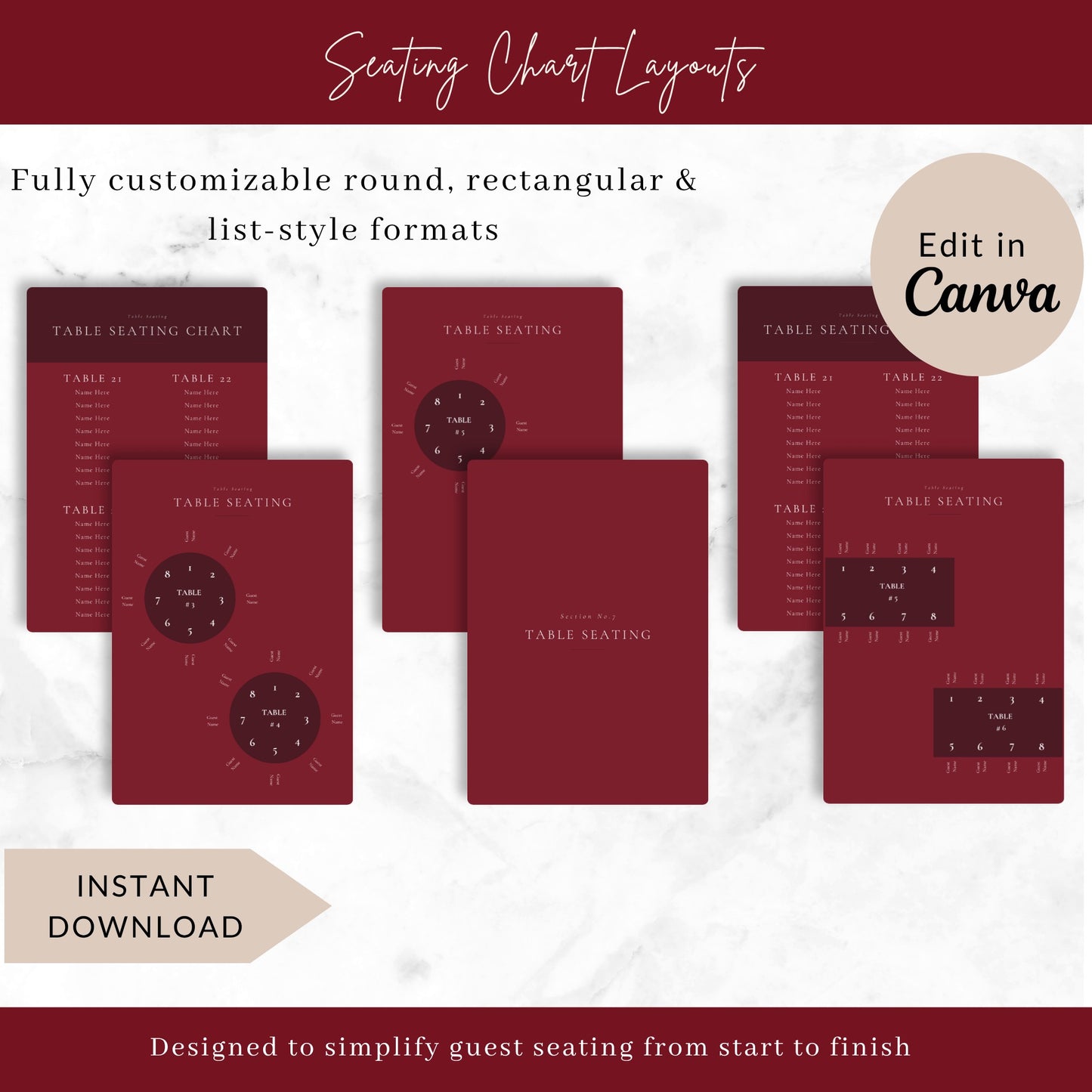 All Inclusive Day Of Wedding Binder | Editable Canva Template