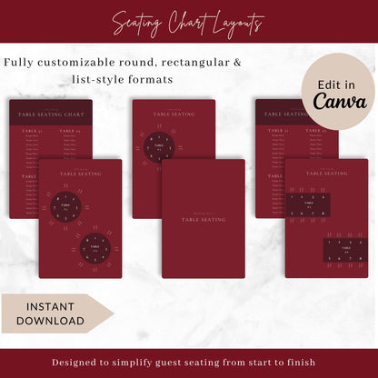 All Inclusive Day Of Wedding Binder | Editable Canva Template